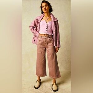 Free People We The Free Piper Mid-Rise Crop Wide-Leg Jeans